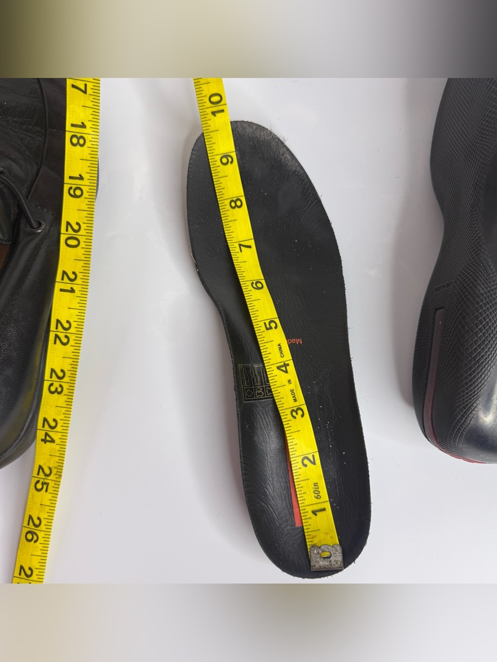PRADA Men’s Calzature Donna Black Leather Sport Shoes Sz37.5 - Picture 7 of 7